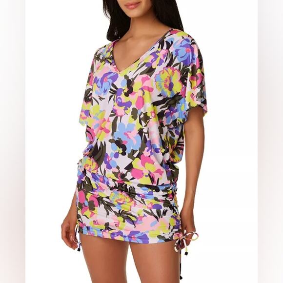 Bar III Other - Bar III Paradise Garden drawstring cover-up size XS